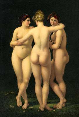 Baron Jean-Baptiste Regnault The Three Graces Spain oil painting art